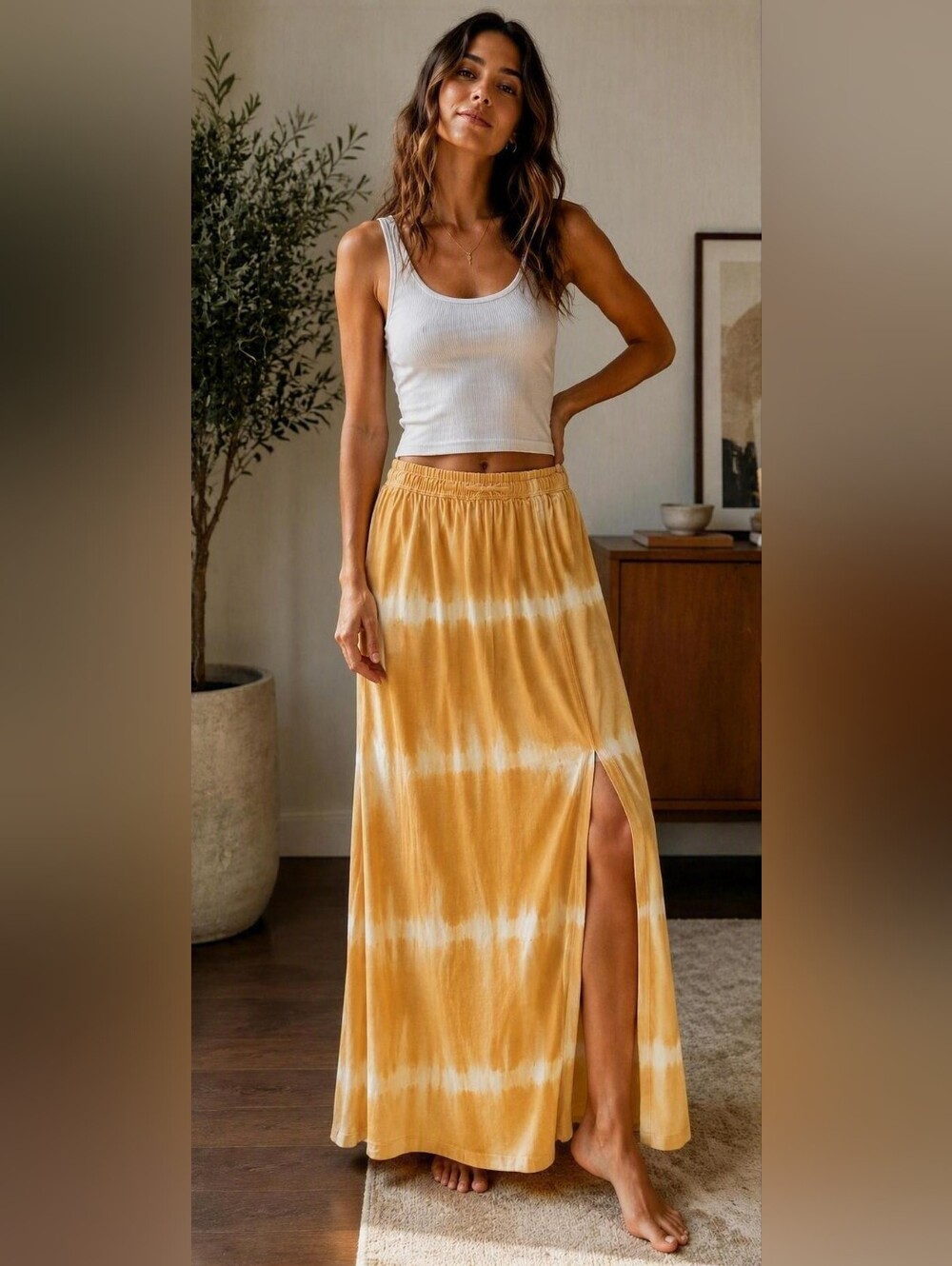 Esqualo Maxi Stretch Skirt